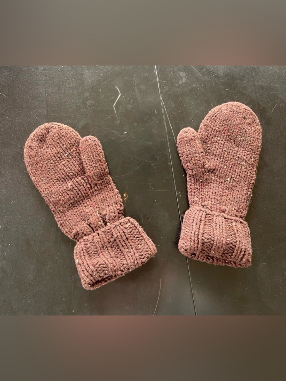 Cozy Knit Women's Mittens - Brown